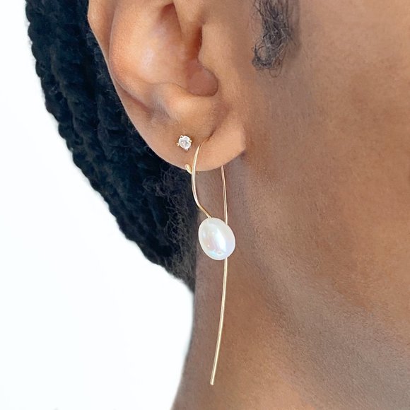 BAROQUE PEARL THREADERS - Picture 2 of 7